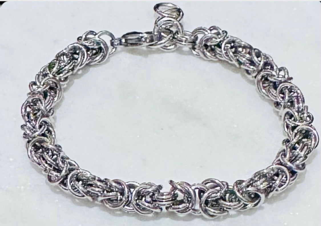 Stainless Steel Byzantine Chain Maille Bracelet