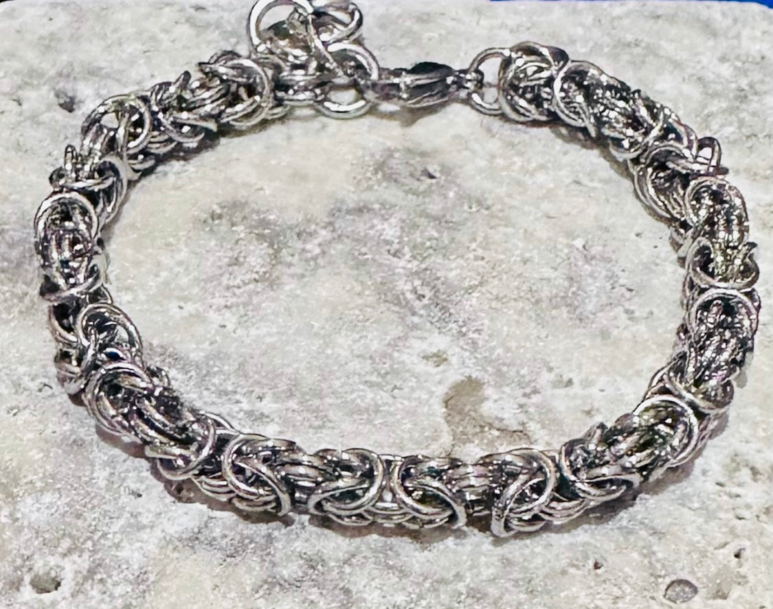 Stainless Steel Byzantine Chain Maille Bracelet