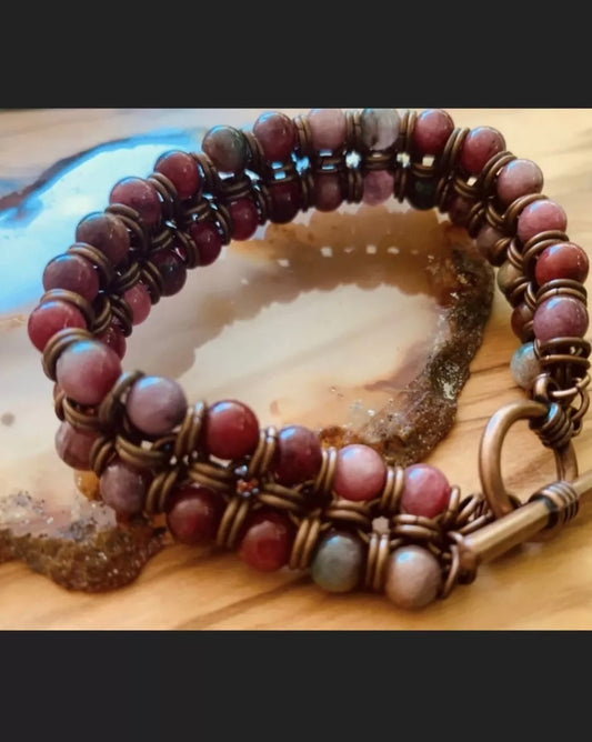 Jasper & Copper Tennis Bracelet